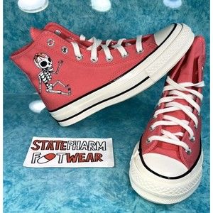 Converse Chuck 70 Hi Dia De Los Muertos Men 8 Retro Pink Skate Sneakers 173113C